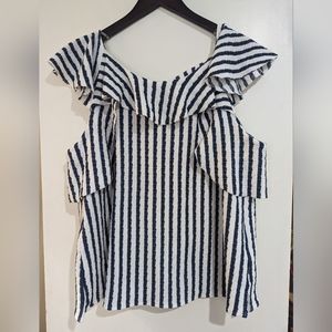 Eva Franco Striped Blue and White Tank Top Sz Large